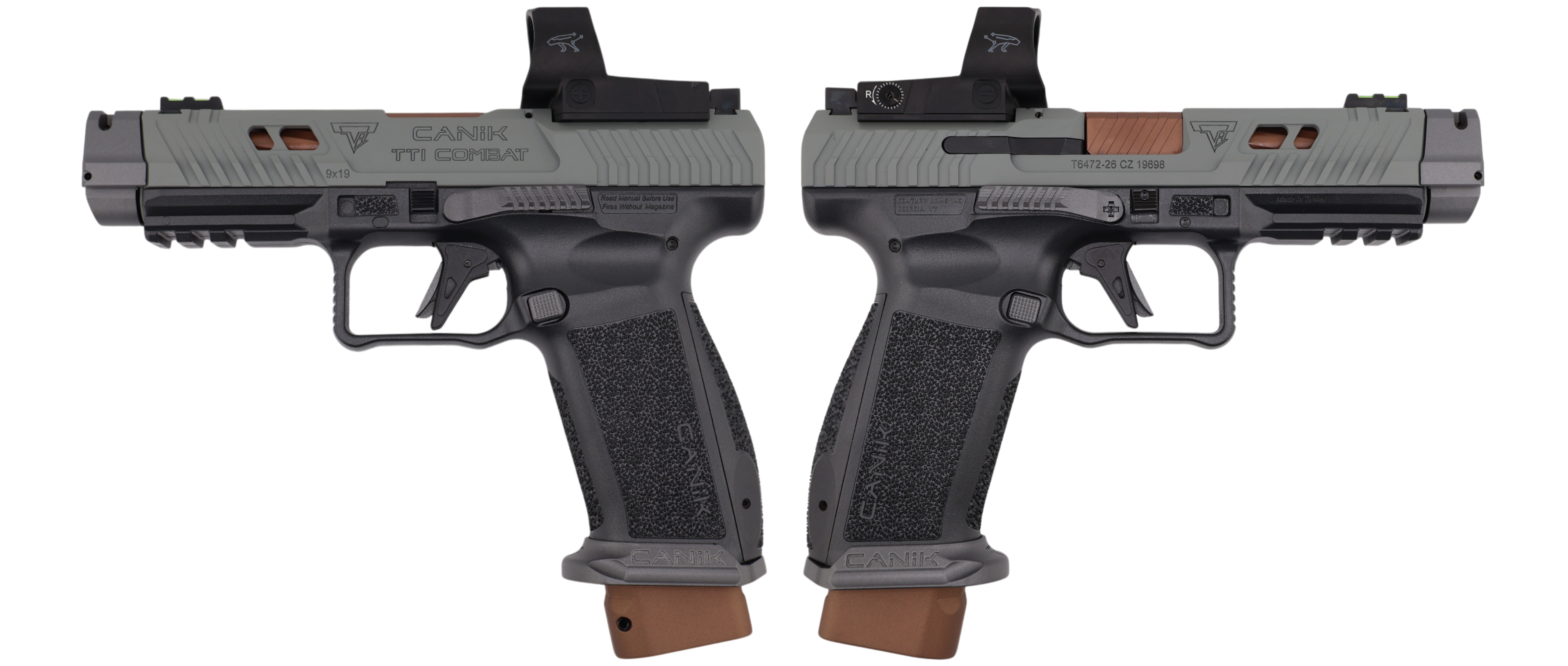 CENTURY Canik TTI Combat Smoke Two Tone Grey w/ Mecanik Optic 9mm Pistol