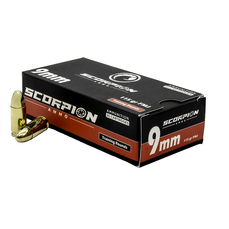Scorpion 9mm Luger 115gr FMJ-RN 50rd Box