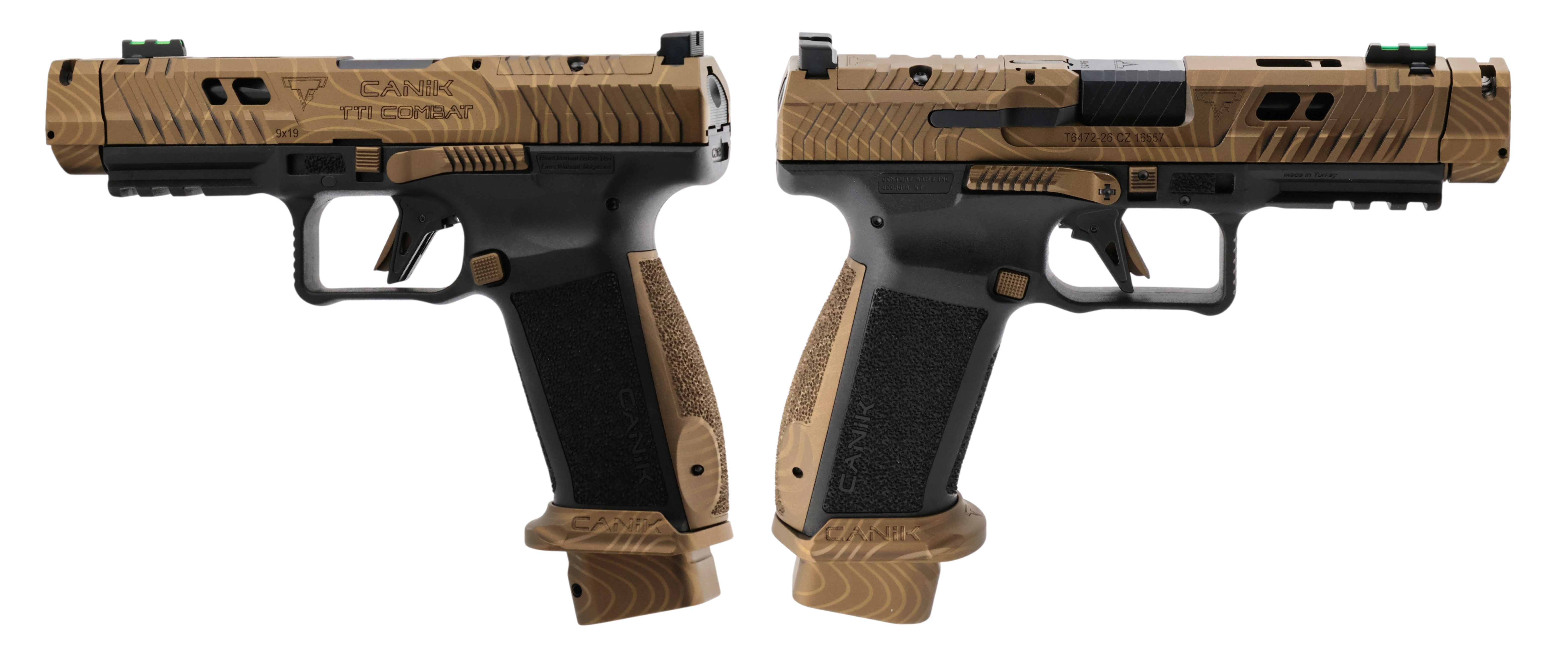 Century Canik TTI Combat Topo Engraved Bronze/Black 9mm Pistol