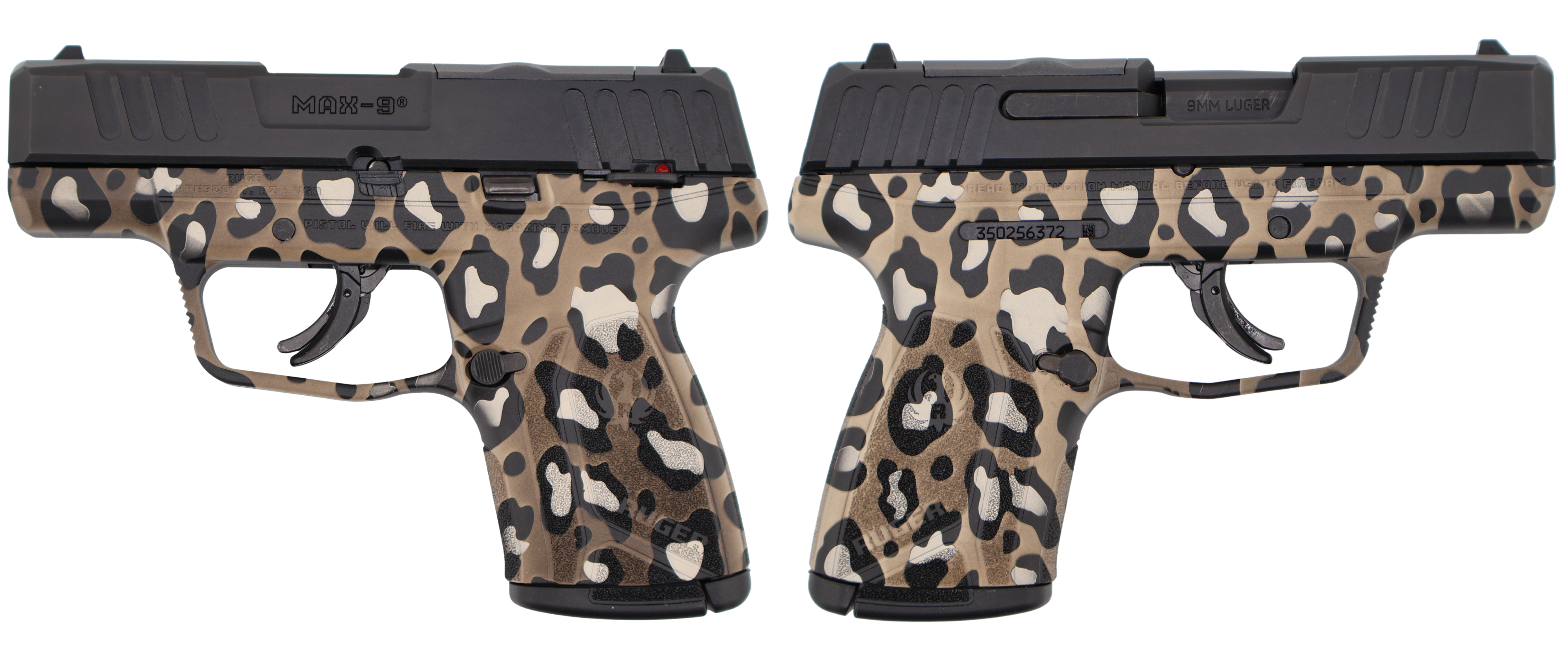 Ruger MAX-9 Leopard 9mm Optic Ready 3.2" Pistol (Manual Safety)