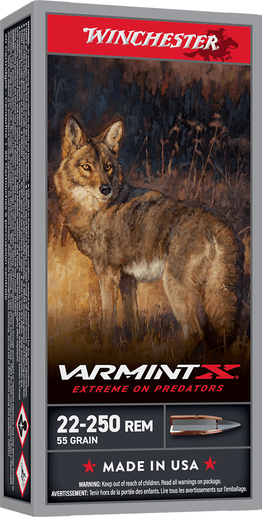 Winchester Varmint X .22-250 Remington 55 Grain Extreme Point (Polymer Tip) Ammunition