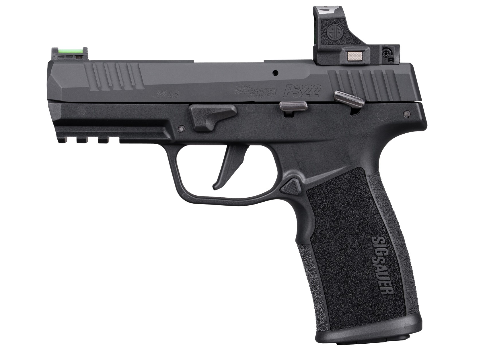 SIG_SAUER SIG SAUER P322 ROMEO RS 22LR PSTL BLK THRDD BBL, OPTIC RDY, 2-20RD