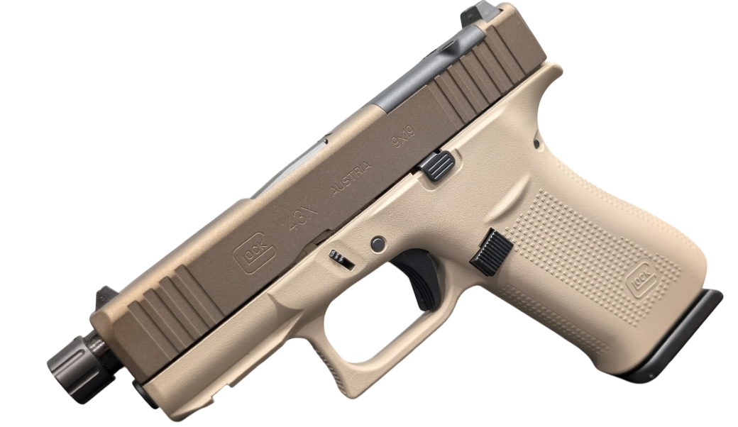 GLOCK 43X MOS 2 TONE TAN/BRONZE THREADED 9MM PISTOL 3.39"  2-10RD MAGS