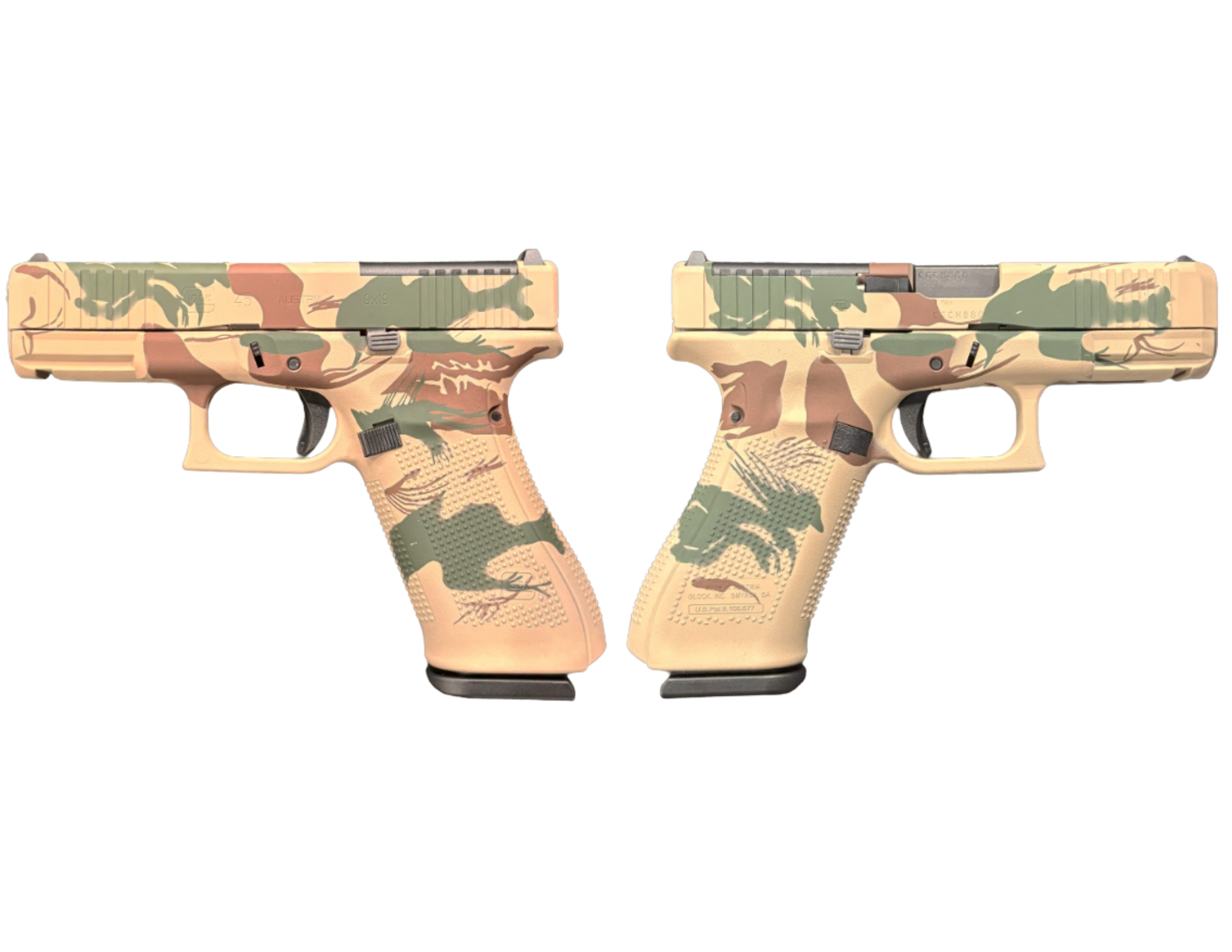 GLOCK 45 GEN 5 MOS RHODESIAN BRUSHSTROKE FS 9MM PISTOL FXD 5.5lb 3-17RD MAGS
