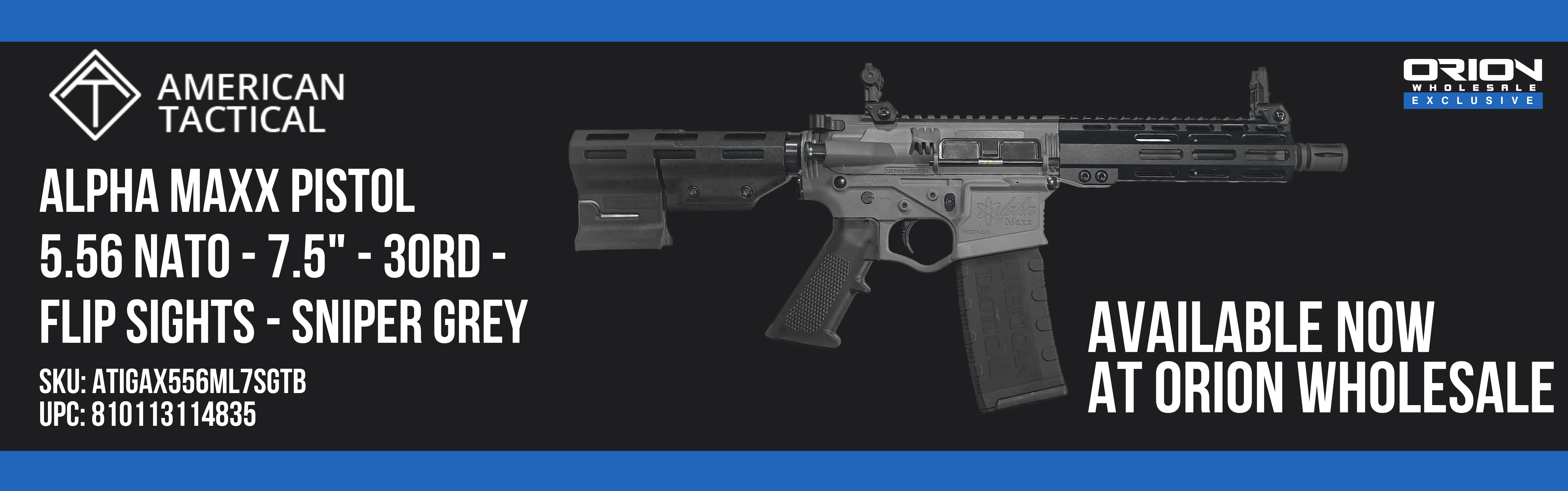 ATI Alpha Maxx 5.56 Pistol Sniper Grey