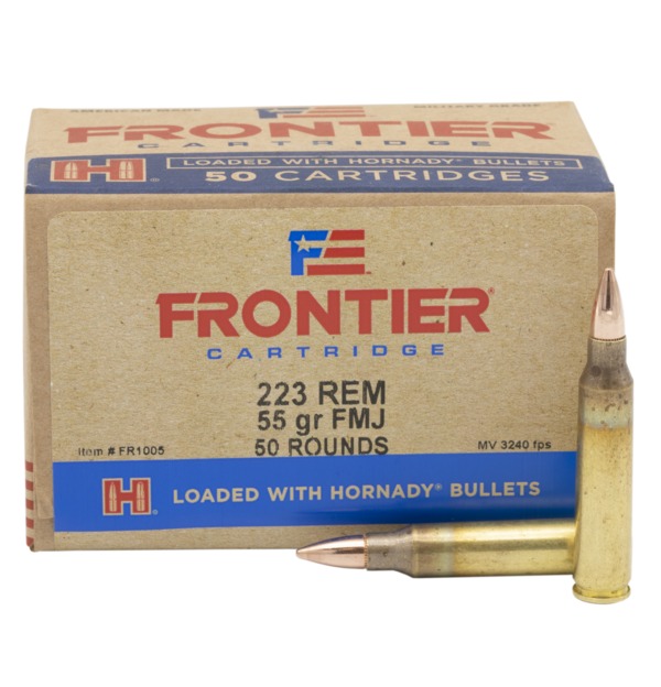 Hornady Frontier .223 Rem 55 gr FMJ Rifle Ammo (50 Rounds)