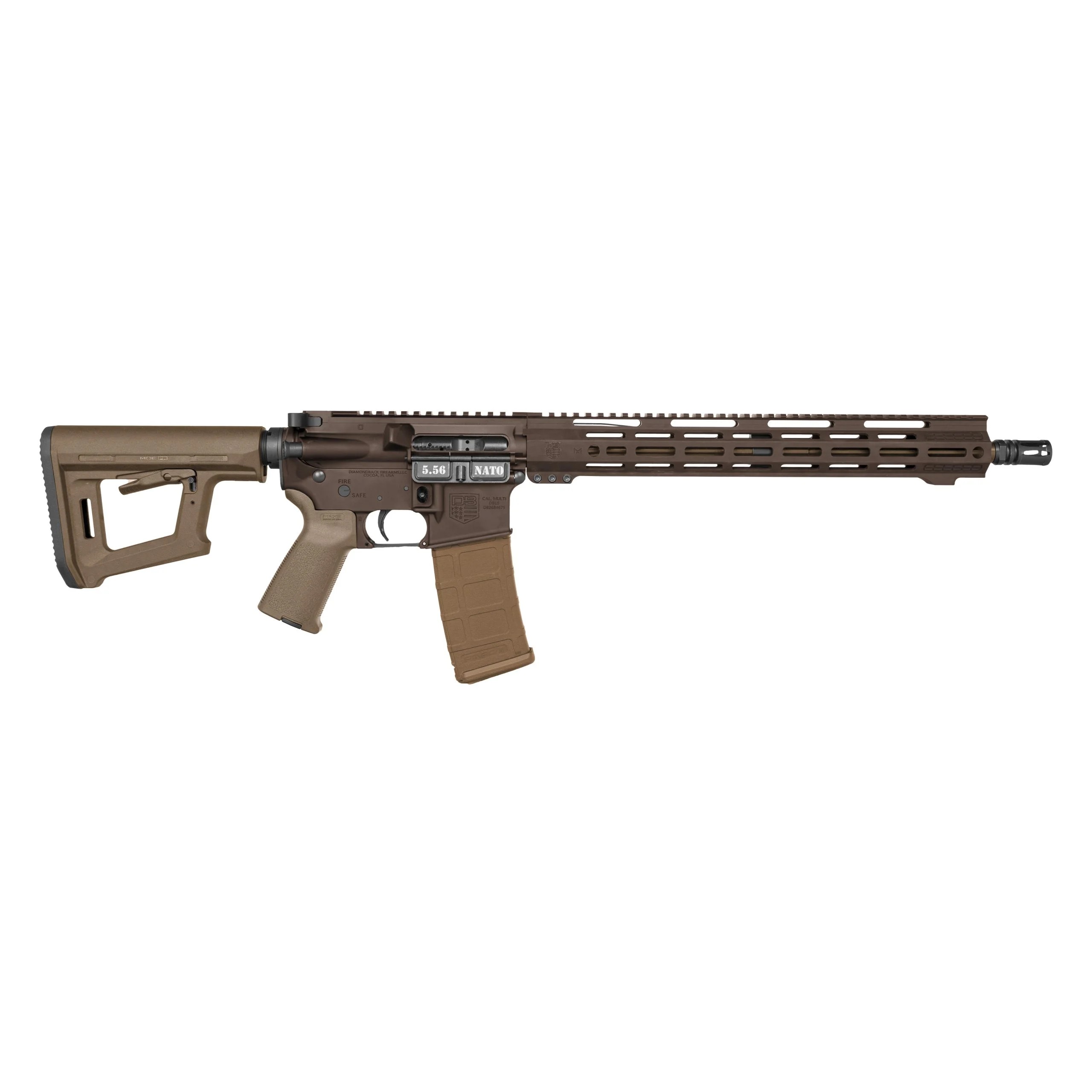 DiamondBack DB15 Carbon 5.56 NATO 30+1 16 Flat Dark Earth Cerakote  - Diamondback Firearms - 5.56 NATOManufacturer