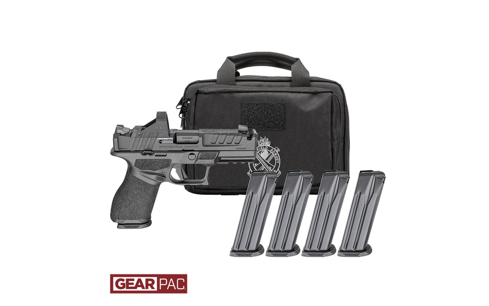 Springfield Gear Pac Hellcat Pro Comp OSP Handgun 9mm Luger 10rd Magazines(4) 3.7 Barrel Green Dot & Bag CA Compliant