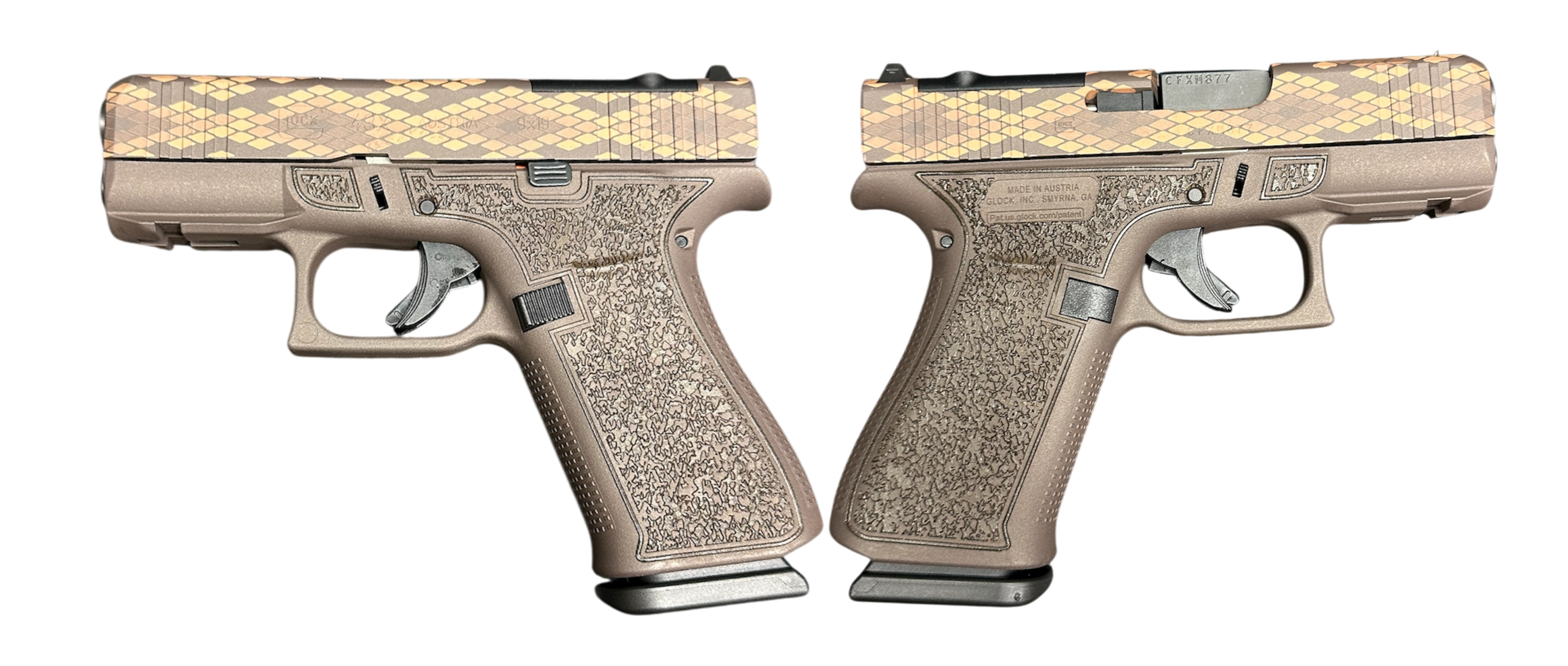 GLOCK 43X MOS COPPERHEAD SLIDE 9MM PISTOL 3.39" FXD 5.5lb 2-10RD MAGS